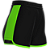 Short Beach Tennis Feminino Preto e Verde Fluor - Imagem 1