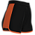 Short Beach Tennis Feminino Preto e Laranja - Imagem 1