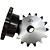 Engrenagem Simples ANSI 40 15Z - Imagem 1