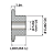 Engrenagem Simples Inox 304 ASA 40 15Z - Imagem 2