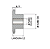 Engrenagem Simples Inox 304 ASA 50 14Z - Imagem 2