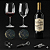 Kit Vinho Tinto com 2 Taças de Cristal e Acessórios Presente para Casal - Imagem 7