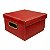 Caixa Organizadora Linho Dello Pequena Vermelha 2204-U - Imagem 1