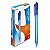 Caneta Retrátil Esferográfica Paper Mate Kilometrica 100 Rt Azul CX C/ 12 Un - Imagem 1