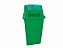 Lixeira Plastica 100l Quad. Tampa Vai Vem Cc11vd Verde Bralimpia - Imagem 1