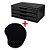 Suporte Monitor Black Piano 3 Gavetas + Pad Mouse - Imagem 1