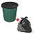 Kit Lixeira Plastica 30L Tampa Sobreposta Preta + Saco Lixo Preto C/100 Unidades - Imagem 1