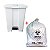 Kit com 01 Lixeira Plástica 25L com Pedal Branca + 01 Saco de Lixo 30L Branco Infectante Comum - Imagem 2