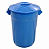 Lixeira Plastica 60l Redonda Azul Tampa Sobreposta Cr60 - Imagem 1