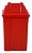 Lixeira Plástica Quadrada Vai-Vem 60 Litros Q60 Vermelha - Imagem 1