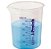 Copo Becker de Plástico Com Graduação Azul 1000ml JProlab - Imagem 1
