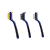 Jogo de 3 Escovas Aço Latão Nylon Dupla Face Vonixx - Imagem 2