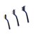 Jogo de 3 Escovas Aço Latão Nylon Dupla Face Vonixx - Imagem 1