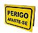 Cavalete Perigo Afaste-se 47x37cm Dobrável - Imagem 2