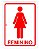 Placa Sanitário Masculino e Feminino 15x20cm - Imagem 2