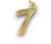 Pingente 7 Dourado 2cm - Imagem 1
