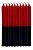 Vela palito bicolor vermelha e preto  Pct 8 Un - Imagem 2