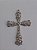 Pingente Prateado de Cruz - 7CM - Imagem 1