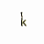 Pingente Mini Bold letra K - Imagem 1