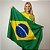 Bandeira do Brasil Tecido Malha Torcida Copa do Mundo Seleção Brasileira Jogos Olímpicos Desfile 7 de Setembro Carreata Festa Nações - Imagem 1