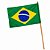 Bandeira Do Brasil com Cabo Flâmula com Haste Torcida Copa do Mundo Jogos Olímpicos Desfile 7 de Setembro Festa Nações - Imagem 2