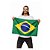 Bandeira Do Brasil com Cabo Flâmula com Haste Torcida Copa do Mundo Jogos Olímpicos Desfile 7 de Setembro Festa Nações - Imagem 4