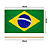 Bandeira do Brasil Plástica de Mão com Cabo Flâmula Haste Torcida Copa do Mundo Jogos Olímpicos Desfile 7 de Setembro Festa Nações - Imagem 3