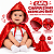Fantasia Bebê Menina Capa Chapeuzinho Vermelho Forrada com Capuz Baby Infantil Mesversário Princesa Festa Carnaval Aniversário Ensaio Fotográfico Conto de Fadas - Imagem 9