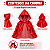 Fantasia Bebê Menina Capa Chapeuzinho Vermelho Forrada com Capuz Baby Infantil Mesversário Princesa Festa Carnaval Aniversário Ensaio Fotográfico Conto de Fadas - Imagem 5