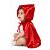 Fantasia Bebê Menina Capa Chapeuzinho Vermelho Forrada com Capuz Baby Infantil Mesversário Princesa Festa Carnaval Aniversário Ensaio Fotográfico Conto de Fadas - Imagem 3