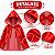 Fantasia Bebê Menina Capa Chapeuzinho Vermelho Forrada com Capuz Baby Infantil Mesversário Princesa Festa Carnaval Aniversário Ensaio Fotográfico Conto de Fadas - Imagem 6