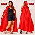 Capa Longa com Capuz Fantasia Chapeuzinho Vermelho Lobo Mau Capa com Touca Diaba Adulto Cosplay Halloween Dia das Bruxas Teatro Contos de Fadas Festa Noites do Terror - Imagem 8