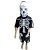 Fantasia Halloween Esqueleto Infantil Com Touca Macacão Esqueletinho Fantasia Terror Caveirinha Dia das Bruxas Noite do Terror Zumbi - Imagem 1