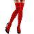 Meia Calça 7/8 Bolinhas Cosplay Poá Preto e Vermelho Acessorio Fantasia Joaninha Kit Ladybug Carnaval Halloween - Imagem 2
