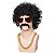 Peruca Black Power Afro Cacheada Preta Cabelo Retro Hippie Anos 70 Cacheado Preto Luxo Carnaval Festas Eventos Cosplay - Imagem 6