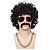 Peruca Black Power Afro Cacheada Preta Cabelo Retro Hippie Anos 70 Cacheado Preto Luxo Carnaval Festas Eventos Cosplay - Imagem 3