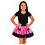 Saia Halloween Infantil Cetim Luxo Fantasia Feminina Dia Das Bruxas Festa Carnaval Bloquinho - Imagem 2