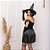 Fantasia Halloween Vestido de Bruxa Adulto Feiticeira Bruxinha Brilho Carnaval Noites do Terror Festa de Zumbi Horror - Imagem 6