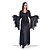 Fantasia Bruxa Mortícia Adulto Família Addams Feiticeira Vestido Longo Morgana Cosplay Halloween Festa de Terror Noite Zumbi - Imagem 1