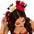 Tiara Rainha de Copas Dama Luxo Arco Glitter Carnaval Bloquinho Acessório Alice País das Maravilhas Festa a Fantasia Halloween Arco Folia Micareta Bloco de Rua Desfile Escolas de Samba - Imagem 3
