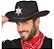 Chapéu Country Cowboy Xerife de Feltro Cowgirl Boiadeira Festa Peão Boiadeiro Rodeio Festa Fantasia Junina Arraiá Caipira - Imagem 1