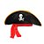 Chapéu de Pirata Adulto Festa Halloween Carnaval Cosplay Acessório Fantasia Capitão Gancho Jack Sparrow Piratas do Caribe - Imagem 3