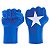 Luva Gigante Capitão América Fantasia Vingadores Acessório Super Heroi Azul com Estrela Brinquedo Dia das Crianças Festa Aniversário Bloquinho Carnaval - Imagem 3