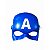 Máscara Capitão América Fantasia Vingadores Acessório Super Heroi Azul com Estrela Brinquedo Dia das Crianças Festa Aniversário Bloquinho Carnaval - Imagem 1