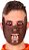 Máscara Hannibal Meio Rosto Cosplay Canibal Lecter Filme Silencio dos Inocentes Acessório Fantasia Terror Halloween Festa Dia das Bruxas - Imagem 1