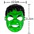 Máscara Hulk Fantasia Vingadores Acessório Super Herói Verde Brinquedo Dia das Crianças Festa Aniversário Bloquinho Carnaval - Imagem 2