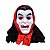 Máscara Vampiro Conde Drácula com Capuz Acessório Fantasia Festa Halloween Dia das Bruxas Noites do Terror - Imagem 2