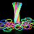 Pulseira de Neon Tubo com 100 Unidades Coloridas Fluorescentes Adereços Festa Casamento Formatura Balada Aniversário - Imagem 3