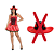 Fantasia Vestido Mosqueteira Adulto Traje Medieval Feminino Guerreira Francesa Carnaval Halloween Zumbi Terror - Imagem 2
