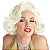 Peruca Marilyn Monroe Acessório Fantasia Cosplay Cabelo Curto Sintético Loiro Ondulado Festa Retro Woodstock - Imagem 1